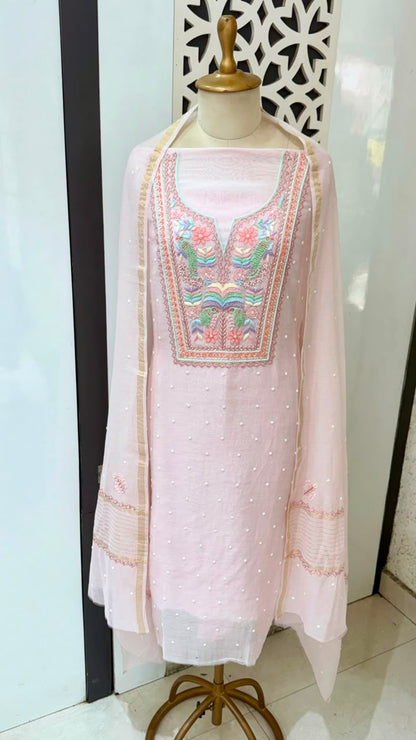 Pure Mul Chikankari Hand Embroidery U00001A