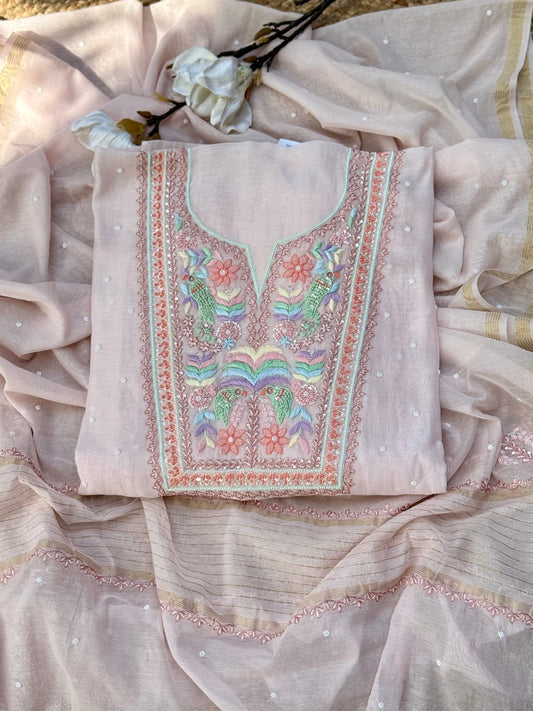 Pure Mul Chikankari Hand Embroidery U00001A