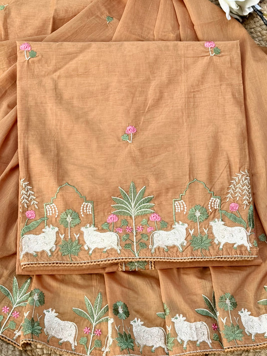 Mul Pichwai Thread Embroidery U00002A