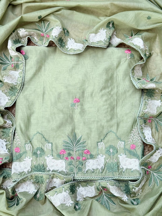 Mul Pichwai Thread Embroidery U00002B