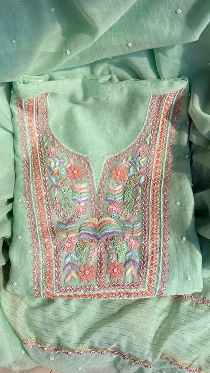 Pure Mul Chikankari Hand Embroidery U00001B